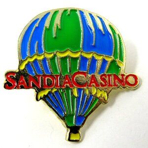 Sandia Casino Hot Air Balloon Pin Gold Albuquerque New Mexico